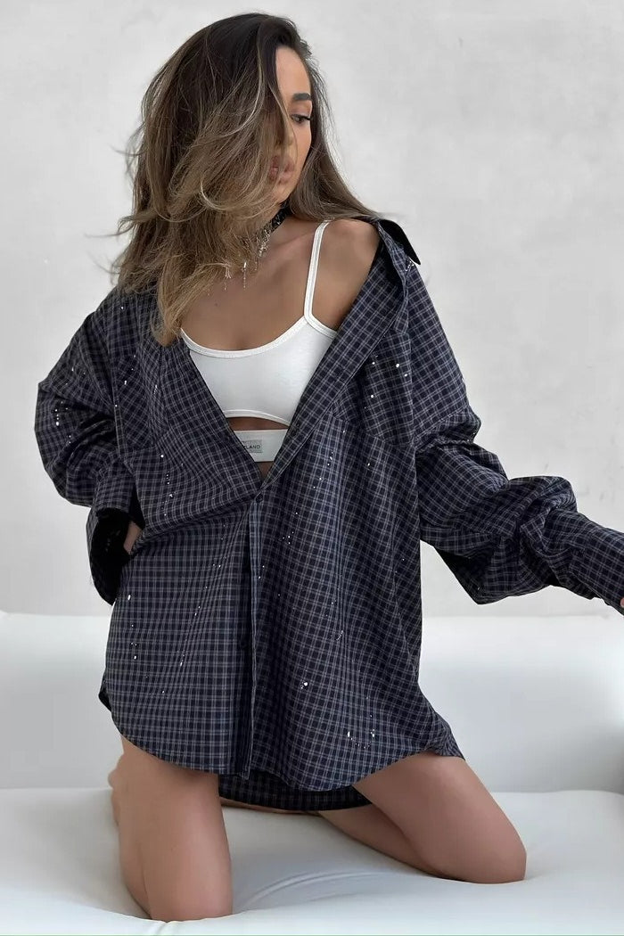 Casual Oversized Short Sleeve Blouse