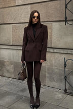 Elegant Chic Shrug Pocket Blazer