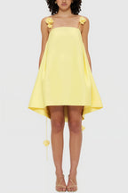 Floral Decor Loose Mini Dress