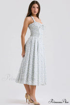 Adabella Cotton Stylish Halter Midi Sundress