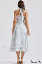 Adabella Cotton Stylish Halter Midi Sundress