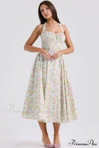 Adabella Cotton Stylish Halter Midi Sundress