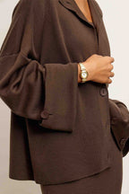 Elegant Minimalist Knit Long Sleeve Cardigan Cami Three Piece Set