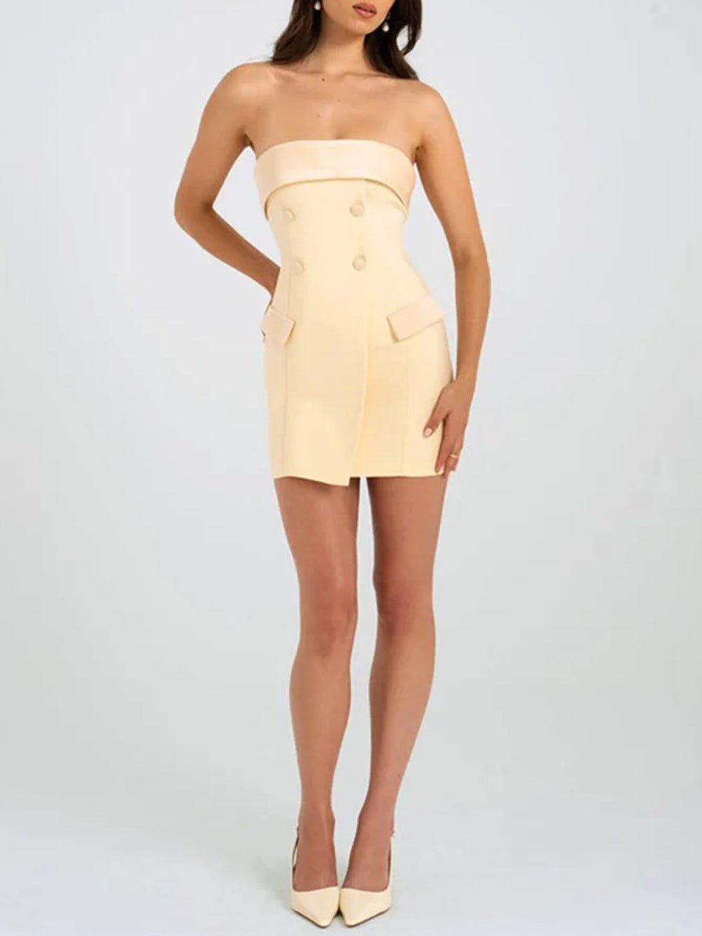 Avery Off Shoulder Backless Mini Dress