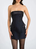 Avery Off Shoulder Backless Mini Dress