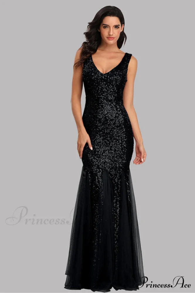 Adeline Sparkly Stylish Sequin Fishtail Gown