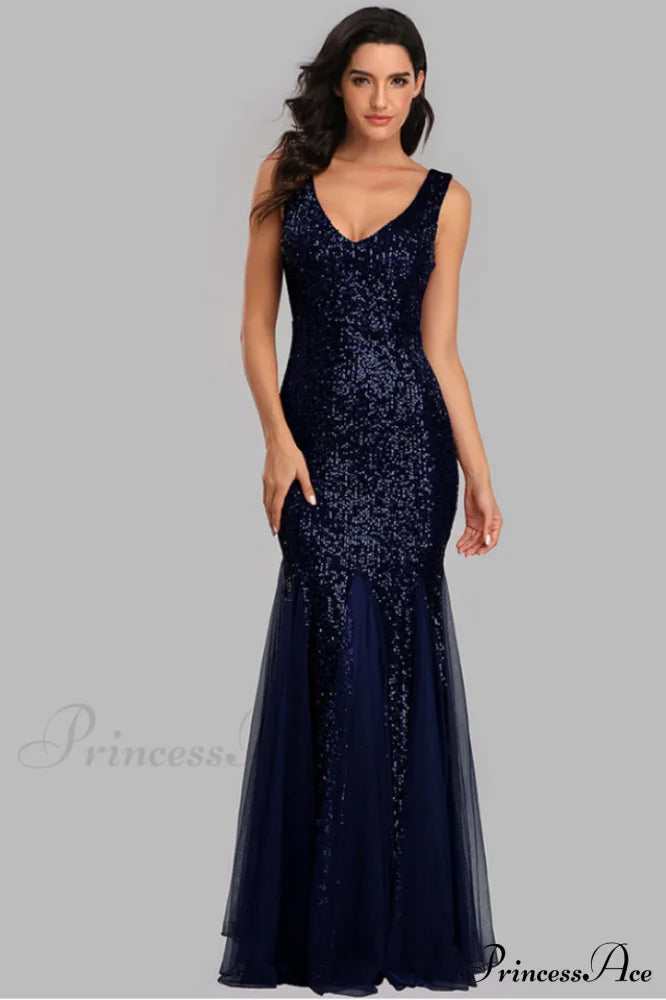 Adeline Sparkly Stylish Sequin Fishtail Gown