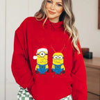 Adorable Merry Minions Plus Velvet Sports Hoodie