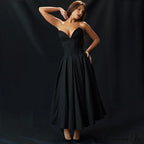 Adriana Midi A-Line Charming Strapless Corset Dress