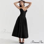 Adriana Midi A-Line Charming Strapless Corset Dress