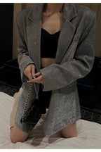Chic SingleBreasted Sequin Blazer