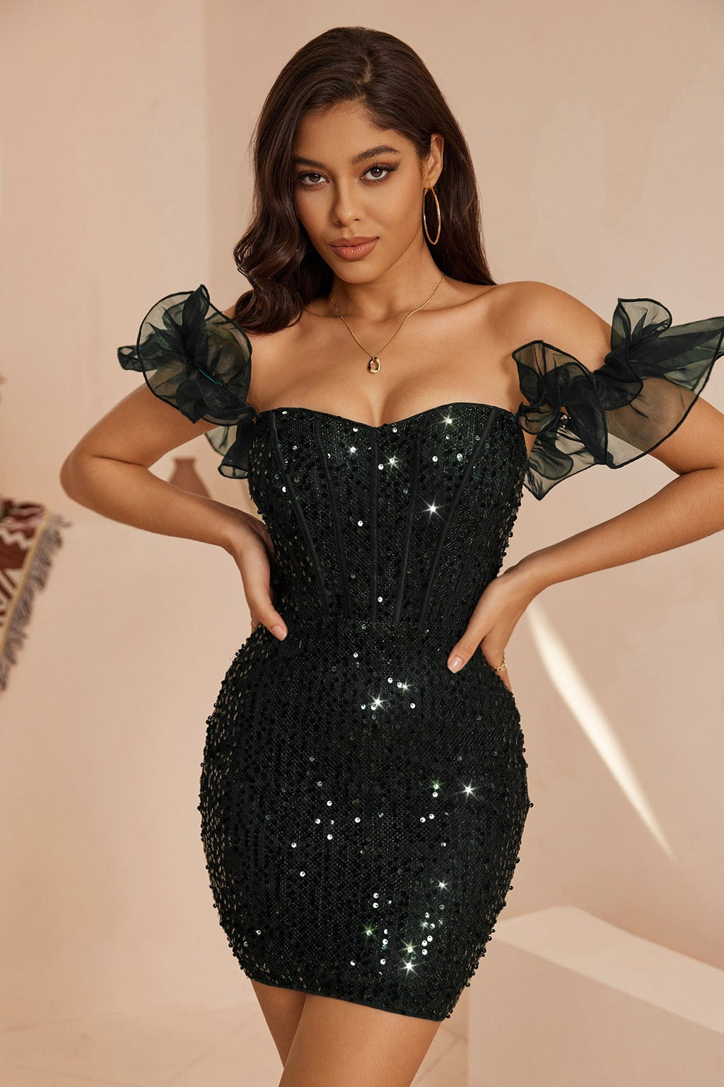Glitter Slip Party Dress