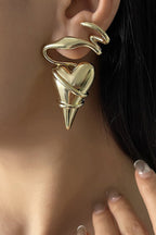 Fashionable Thorn-wrapped Heart Earrings