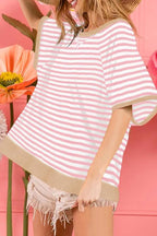 Women's Oversized Striped T Shirts