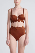 Sexy Sling Cutout High-waisted Stretch Bikini Swimsuit