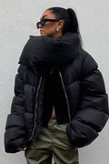 Thickened High Collar Puffer Coat