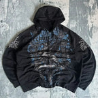 Affliction Gothic Skull Zipper Hoodie