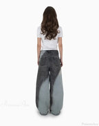 Aged Gothic Dark Contrast Denim Pant