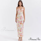 Agness Floral Stylish Maxi Bodycon Dress