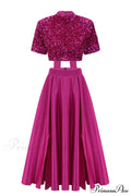 Aisha Sequin Bow Charming Lace Up Set