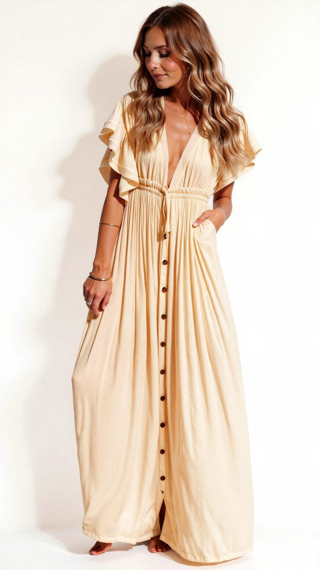 Dolores Effortless Dress Casual Ruffles Everyday Luxe Edit