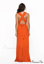 Alexandra Satin Lace Charming Back A-Line Dress