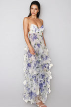 Elwyn Ruffle Transparante Maxi Dress