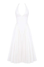 Zuleyka Exclusive Halter Neck Midi Dress with Open Back Premium Wardrobe Essential