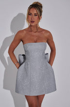 Dionne - Back - Bow Sparkle Mini Dress