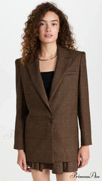 Alice + Olivia Plaid Graceful Blazer And Skirt Set