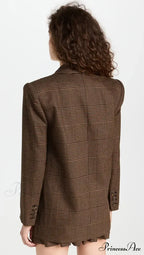 Alice + Olivia Plaid Graceful Blazer And Skirt Set