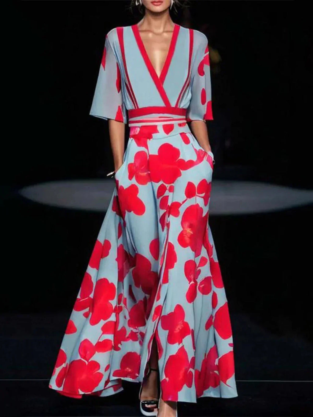 Maricarmen Statement Dress with Cotton Sleeves Chic Silhouette Collection