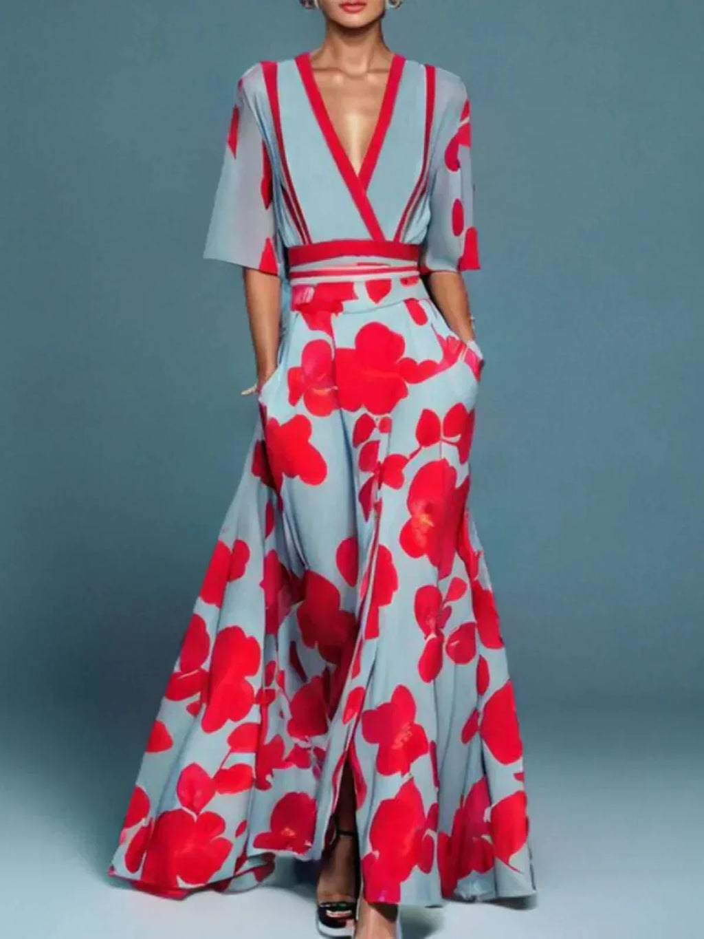Maricarmen Statement Dress with Cotton Sleeves Chic Silhouette Collection