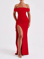 Alicia Off Shoulder Bodycon Maxi Dress