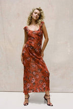 Graciela Elevated Scoop Neck Floral Print Maxi Dress Designer Edit