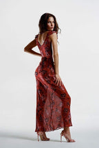 Graciela Elevated Scoop Neck Floral Print Maxi Dress Designer Edit