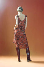 Yadira Statement Scoop Neck Floral Print Maxi Dress Chic Silhouette Collection