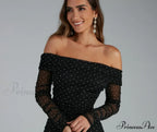 Aliya Formal Stylish Heatstone Ruched Bodycon