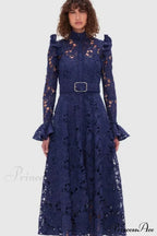 Aliyah Lace Fashion Charming Sleeve Midi Dress