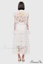 Aliyah Lace Fashion Charming Sleeve Midi Dress