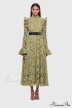 Aliyah Lace Fashion Charming Sleeve Midi Dress