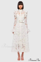 Aliyah Lace Fashion Charming Sleeve Midi Dress