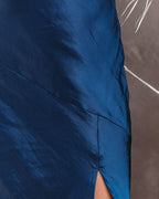 All For You Satin Midi Slip Dress Navy