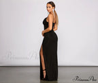 Allison High Slit Charming Embellished Formal Dress