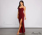 Allison High Slit Charming Embellished Formal Dress