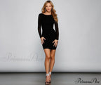 Amanda Open Back Charming Embellished Mini Dress