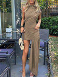 Amara Draped Asymmetric Mini Dress