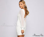 Amaria Formal Ruched Charming Chiffon Mini Dress