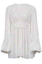Maricarmen Aesthetic Mini Dress with Deep V Neck Chic Silhouette Collection