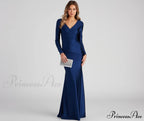 Amelia Long Stylish Sleeve Mermaid Dress